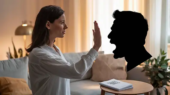 femme qui a son mari qui lui crie dessus