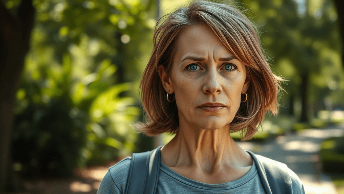 Femme anxieuse Femme qui passe un test sur l'anxiété