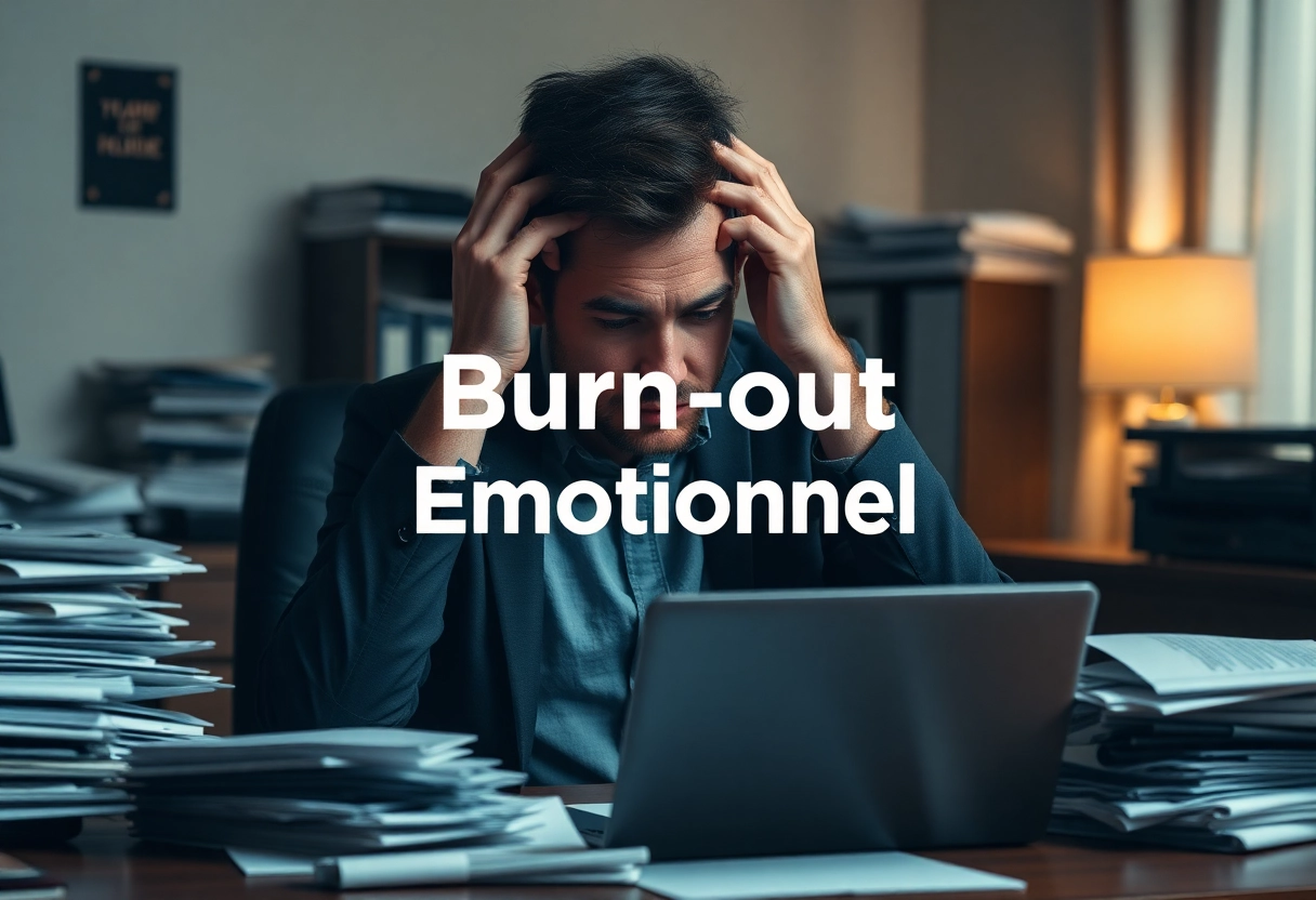 burn-out émotionnel Homme qui fait un burn-out émotionnel